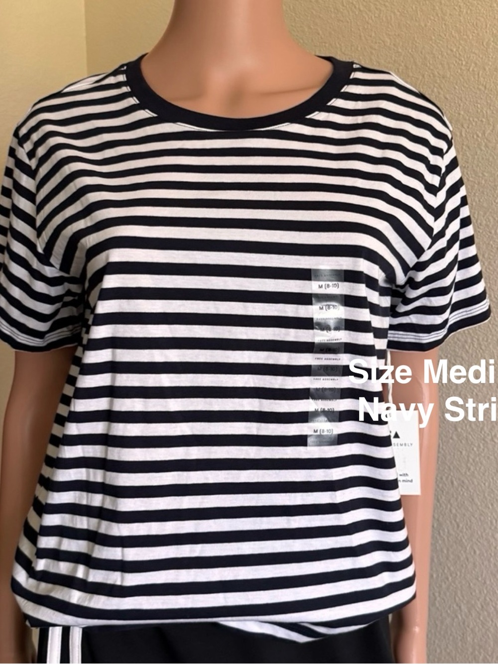 Free Assembly Women's and Women's Plus Cotton Cropped Boxy Tee with Short Sleeve